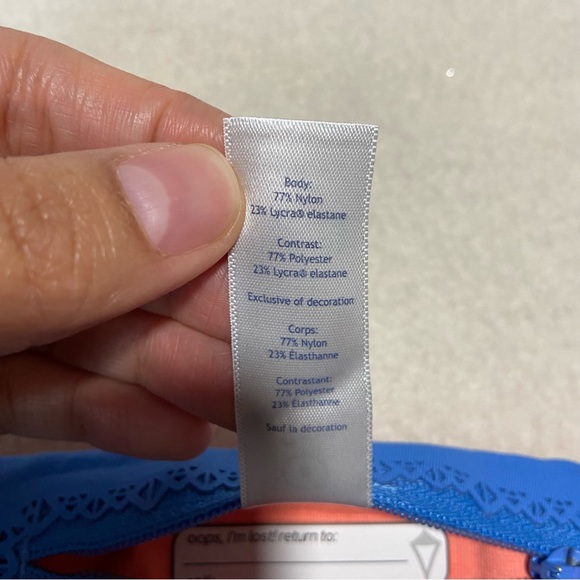 LULULEMON IVIVVA Girls Hyper Track Crops Pop Orange Coal Pool Blue Size 8 - Picture 7 of 9